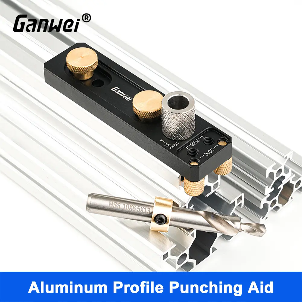 Aluminum Profile Punching Auxiliary DIY Tool Accurate Drilling Positioning for 2020 2040 3030 3060 Profiles Generic Jig Guide