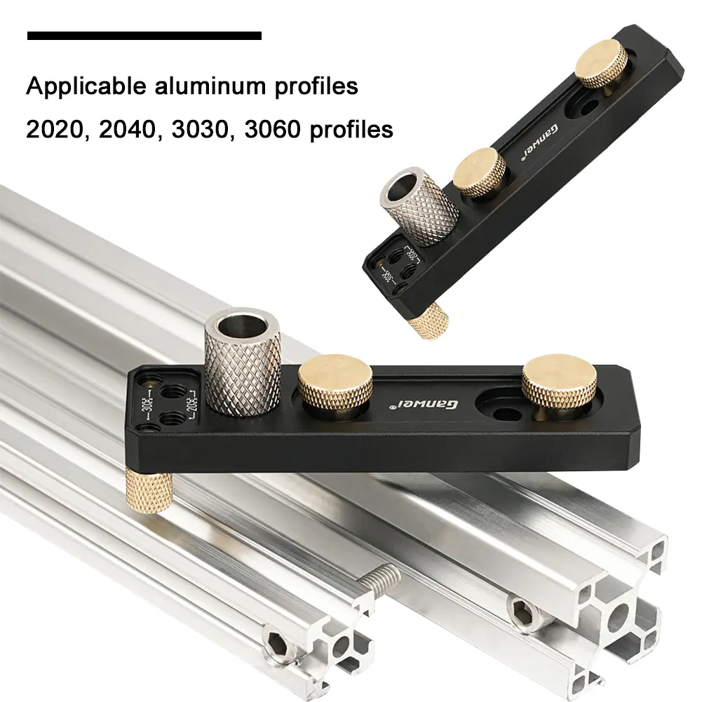 Aluminum Profile Punching Auxiliary DIY Tool Accurate Drilling Positioning for 2020 2040 3030 3060 Profiles Generic Jig Guide
