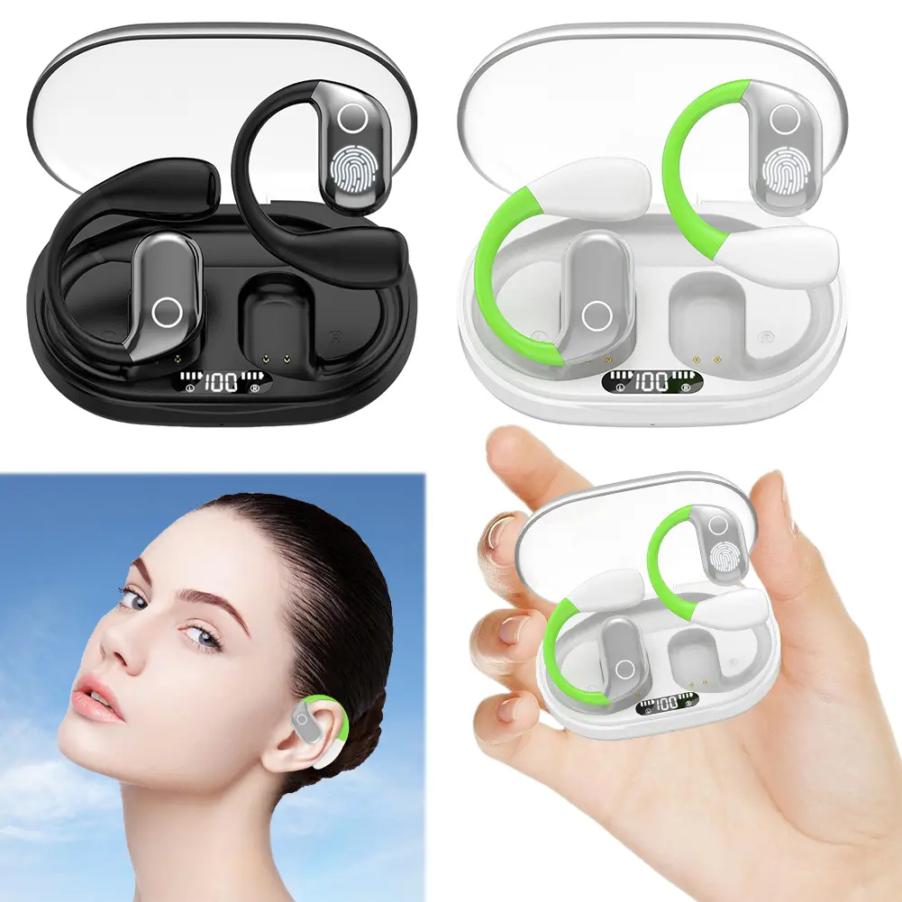 Bluetooth-Compatible Language Translator Earbuds Long Battery Life Real-Time Two-Way OWS Earbuds for Travel Business Learning