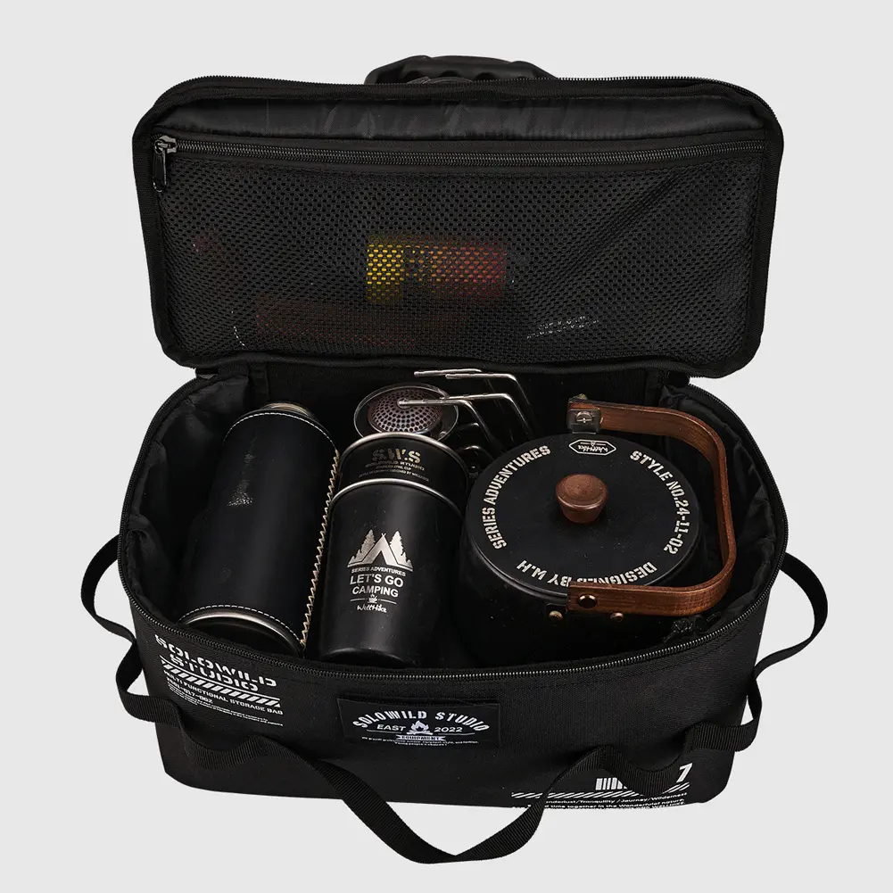 Tank Stove Canister Pot Carry Bag Large Capacity Gas Tank Storage Bag Outdoor Cookware Organizer for Outdoor Hiking Picnic