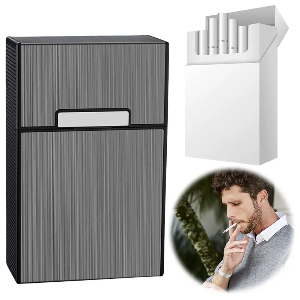 Cigarette Case Flip-Top Cigarette Box Moisture-proof Magnetic Switch Cigarette Case Holds Up To 20 Cigarettes for Outdoor Travel