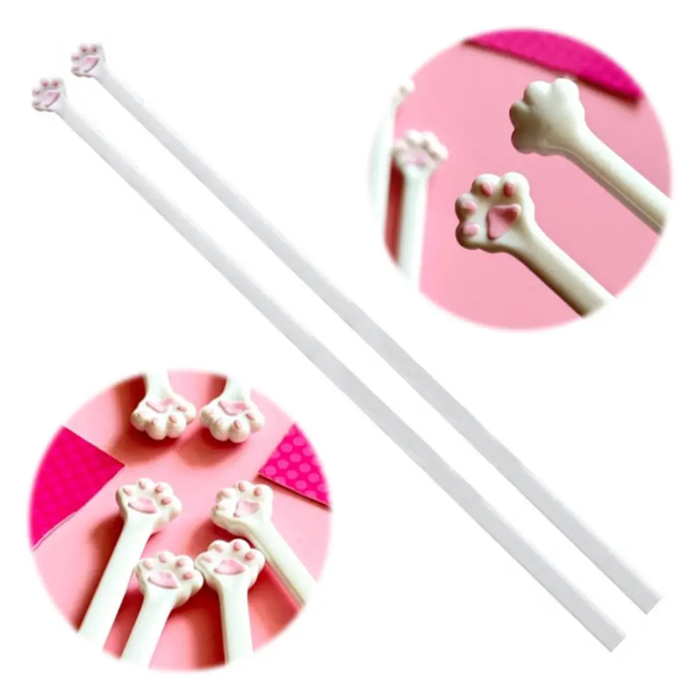 2025 New Cat Paw Chopsticks with Pink Paw Prints Reusable Practical Chopsticks Non-Slip Cute & Unique Food Clip for Home Party