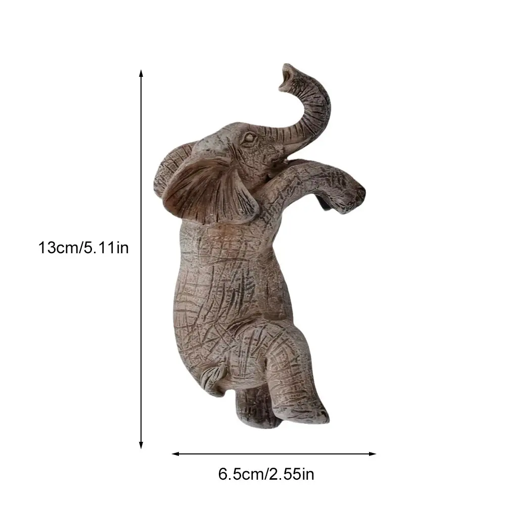 Elephant Flower Pot Hugger Resin Hanging Elephant Statue Creative Cute Elephant Ornaments for Balcony Patio Lawn Yard