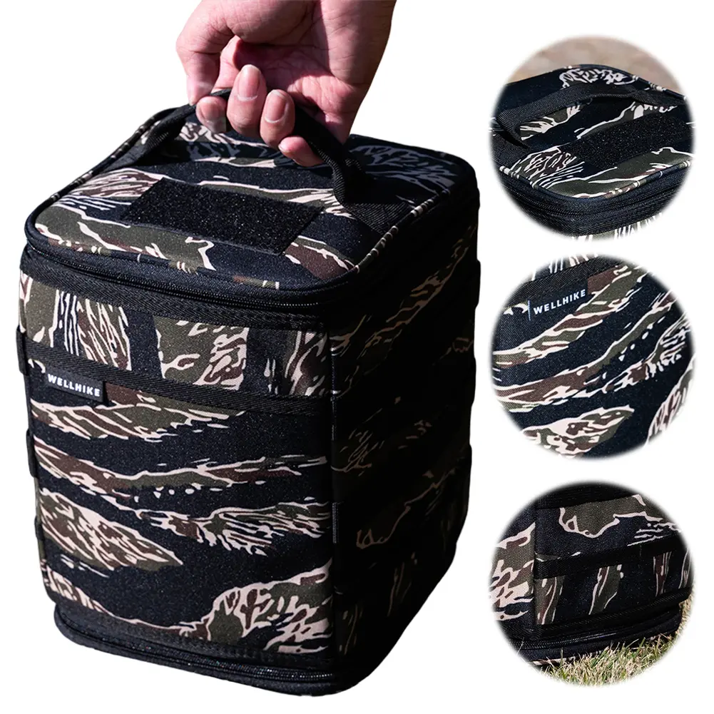 9.8L Camping Storage Bag Large Capacity Gas Tank Storage Bag Multifunctional Outdoor Cookware Organizer for Family Activities