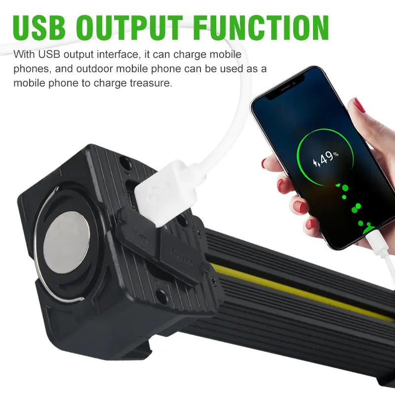 Portable Worklight Foldable Gym Lamp for Posing with Super Magnetic USB Rechargeable LED Posing Lamp with Hook & 7-grade Dimming