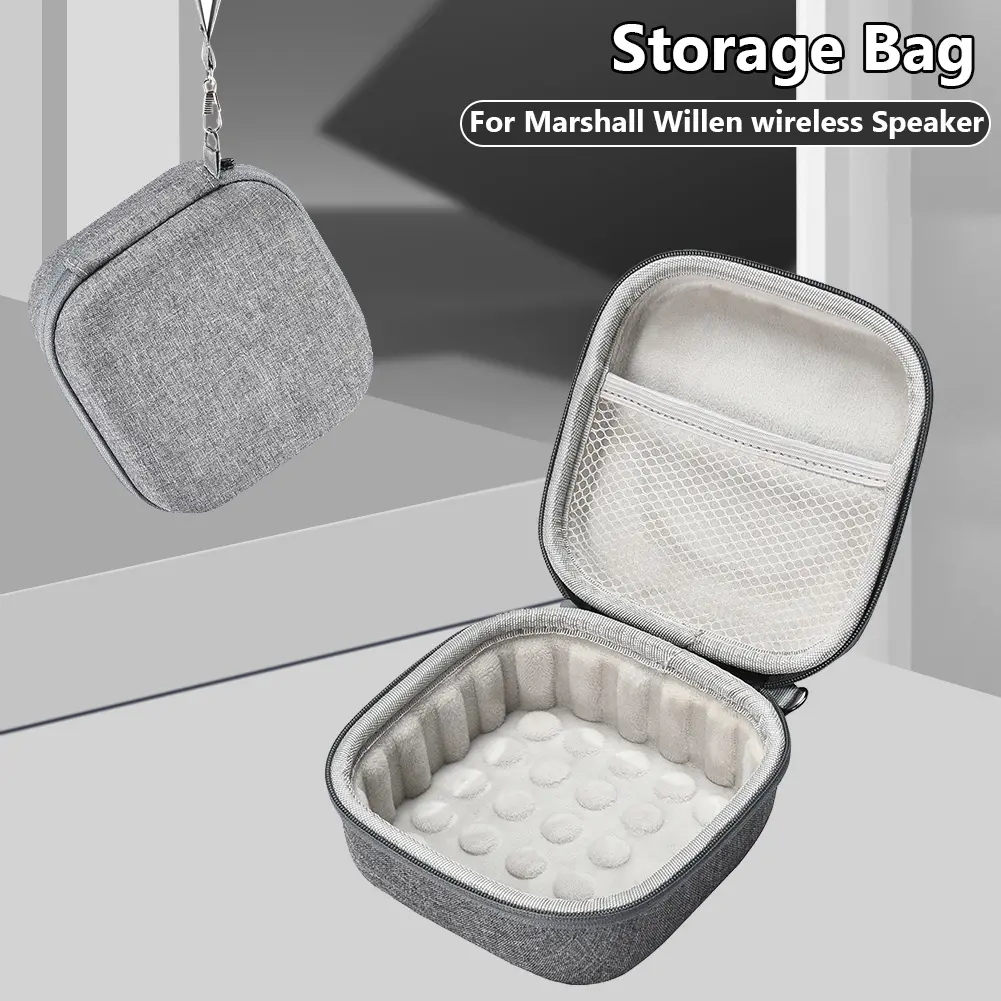 Waterproof Carrying Case with Hand Rope Hard EVA Storage Bag Organizer Portable Lightweight Speaker Bag Case for Marshall Willen