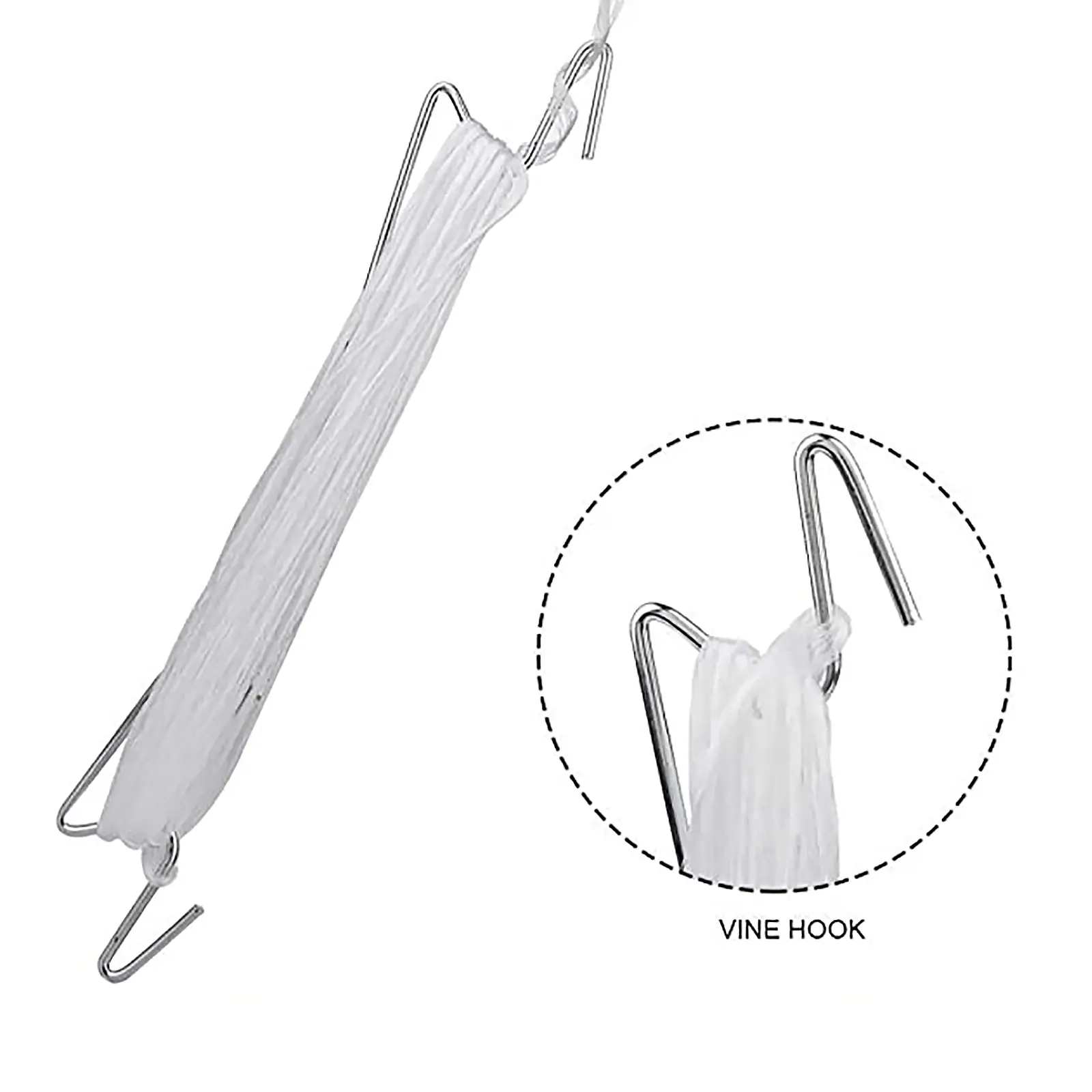 20Pcs Plants Hooks & Clips Tomato Support Hook with 10M Rope Tomatoes Growing Hooks Clips Versatile for Garden Plant Flower