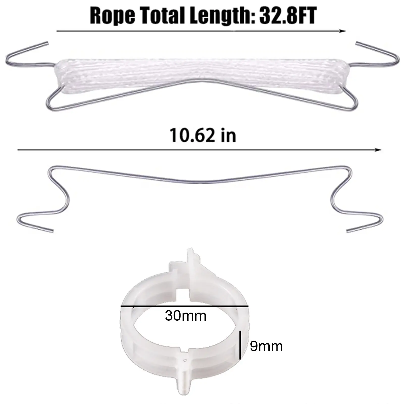 20Pcs Plants Hooks & Clips Tomato Support Hook with 10M Rope Tomatoes Growing Hooks Clips Versatile for Garden Plant Flower