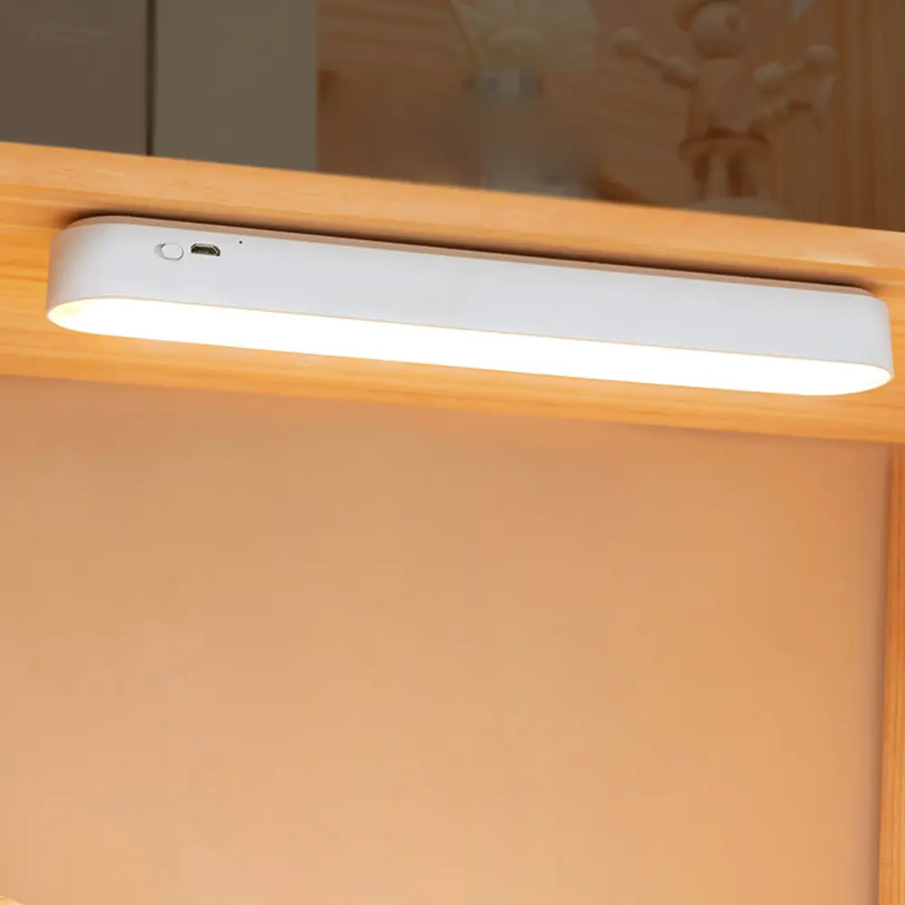 Magnetic Light Bar LED Desk Lamp Stepless Dimmable Reading Light 3 Light Colors Small Night Light Rechargeable for Vanity Mirror