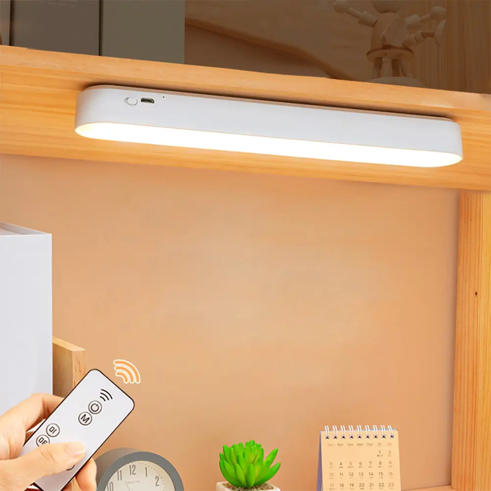 Magnetic Light Bar LED Desk Lamp Stepless Dimmable Reading Light 3 Light Colors Small Night Light Rechargeable for Vanity Mirror