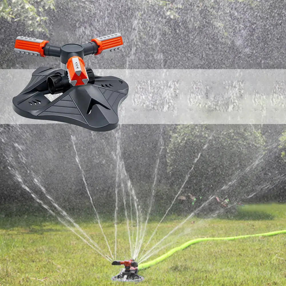 Garden Sprinkler Plastic Water Sprayer Automatic 360 Degree Rotating Irrigation Garden Lawn Sprinkler Watering Irrigation Device