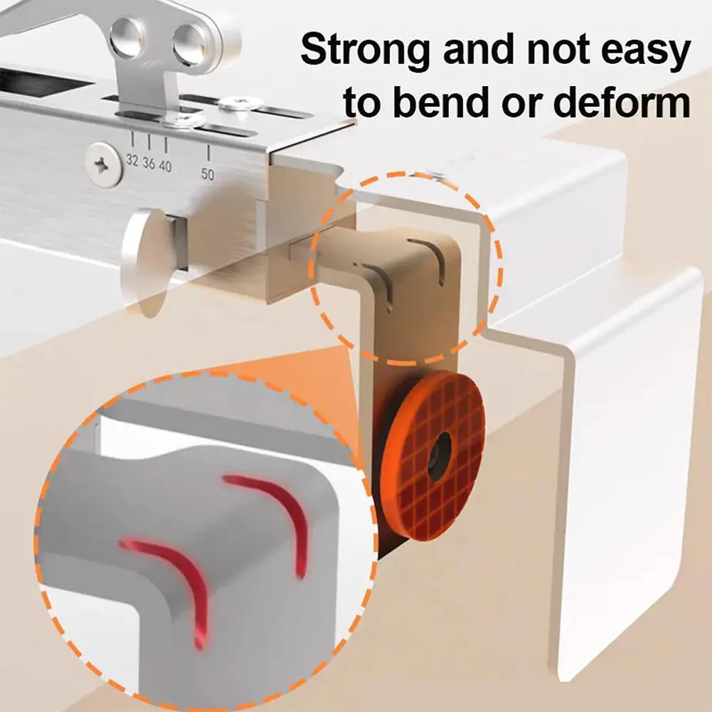 Adjustable Drawer Fixing Clamp Stainless Steel One-Touch Fixed Removable Drawer Clamp Drawer Fastening Clip for DIY Woodworking