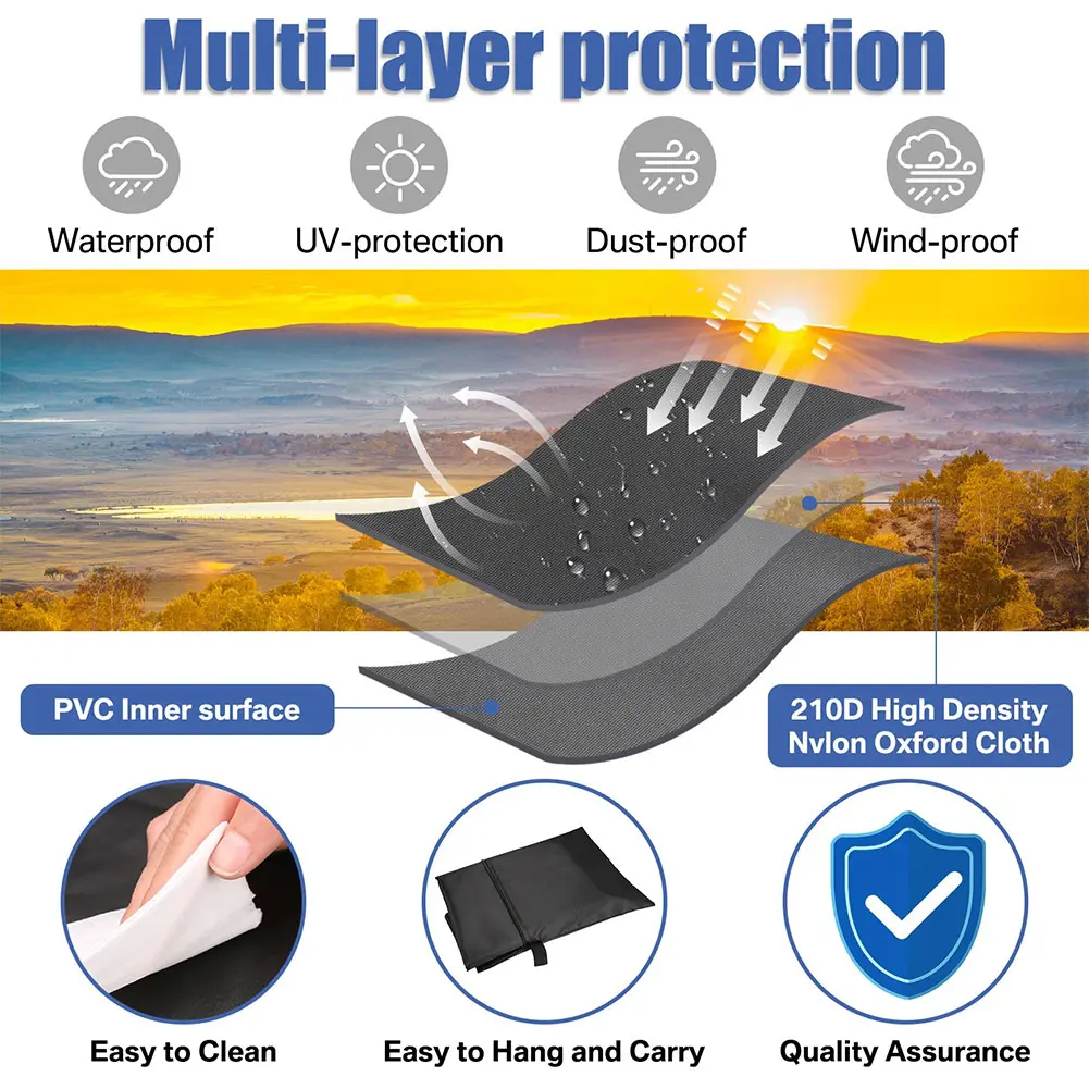 Patio Umbrella Parasol Cover Waterproof Outdoor Anti-UV Protective Cover Cantilever Parasol Rain Cover for Outdoor Umbrellas
