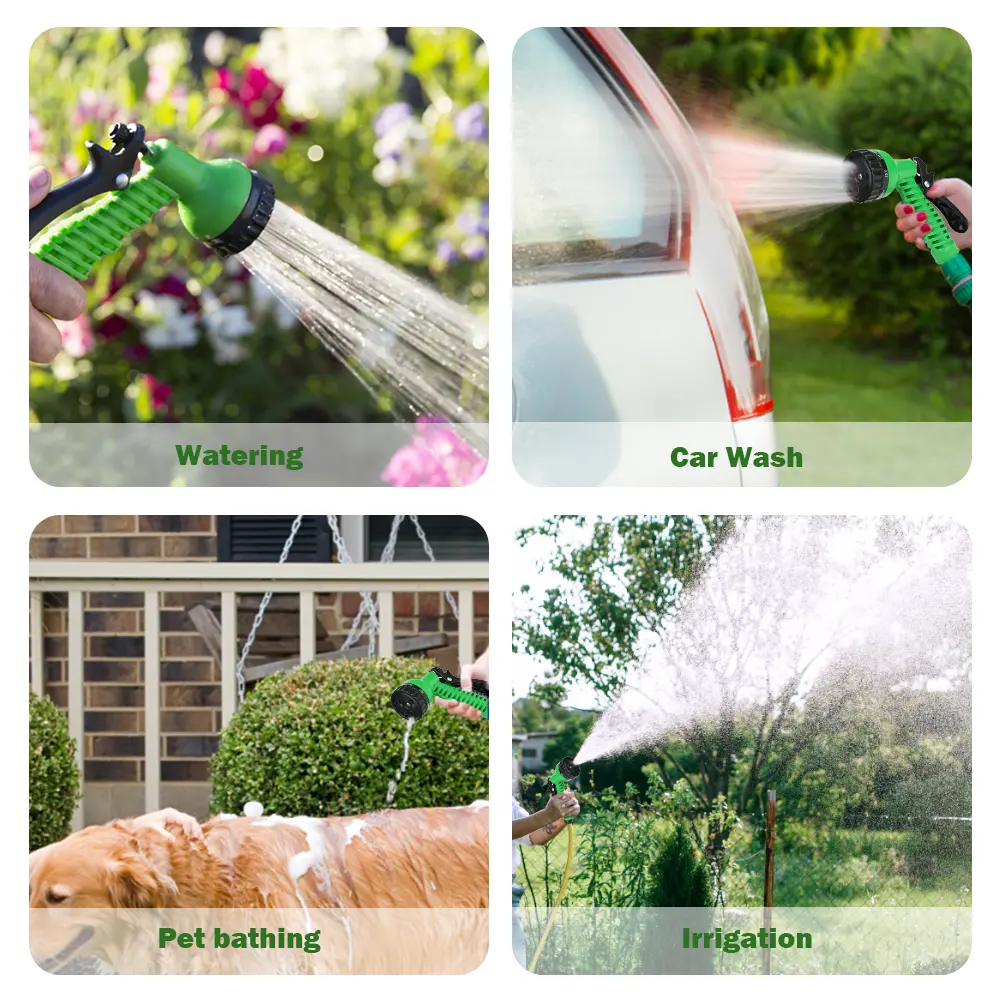 Wall-mounted Water Spraying Hose Multi-Function Portable Water Pipe Suit Household High Pressure Adjustable Water Flowers Trees
