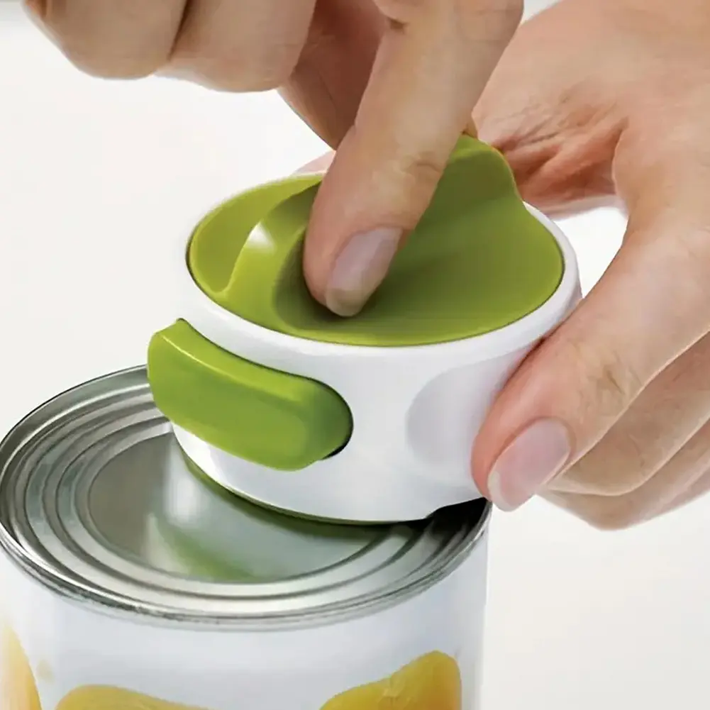 Can Opener Round Shaped Kitchen Tools & Gadgets Quicky Easy Twist Release Can Opener Knife Pocket Portable Manual Can Opener