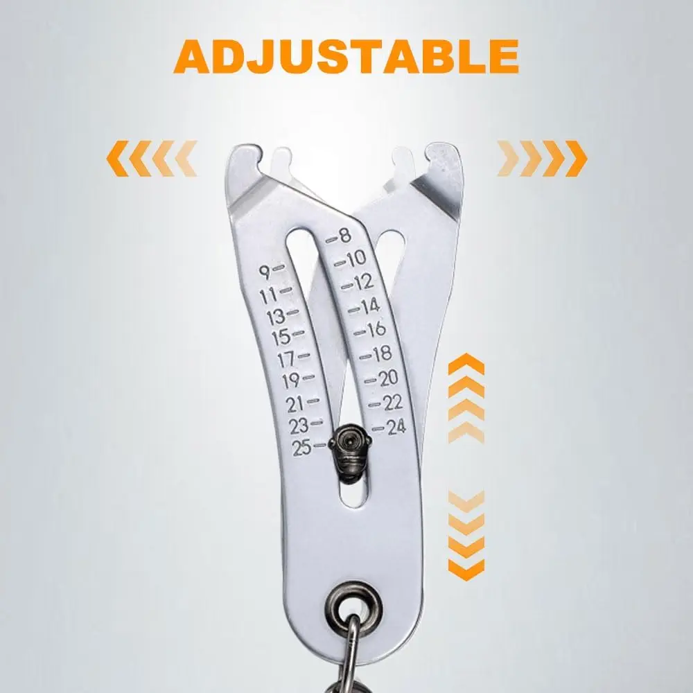 Nut Bolt Head Size Catcher Keychain Stainless Steel Nut & Bolt Head Sizer Metric Imperial Hexagon Nut Measurement Tool for DIY