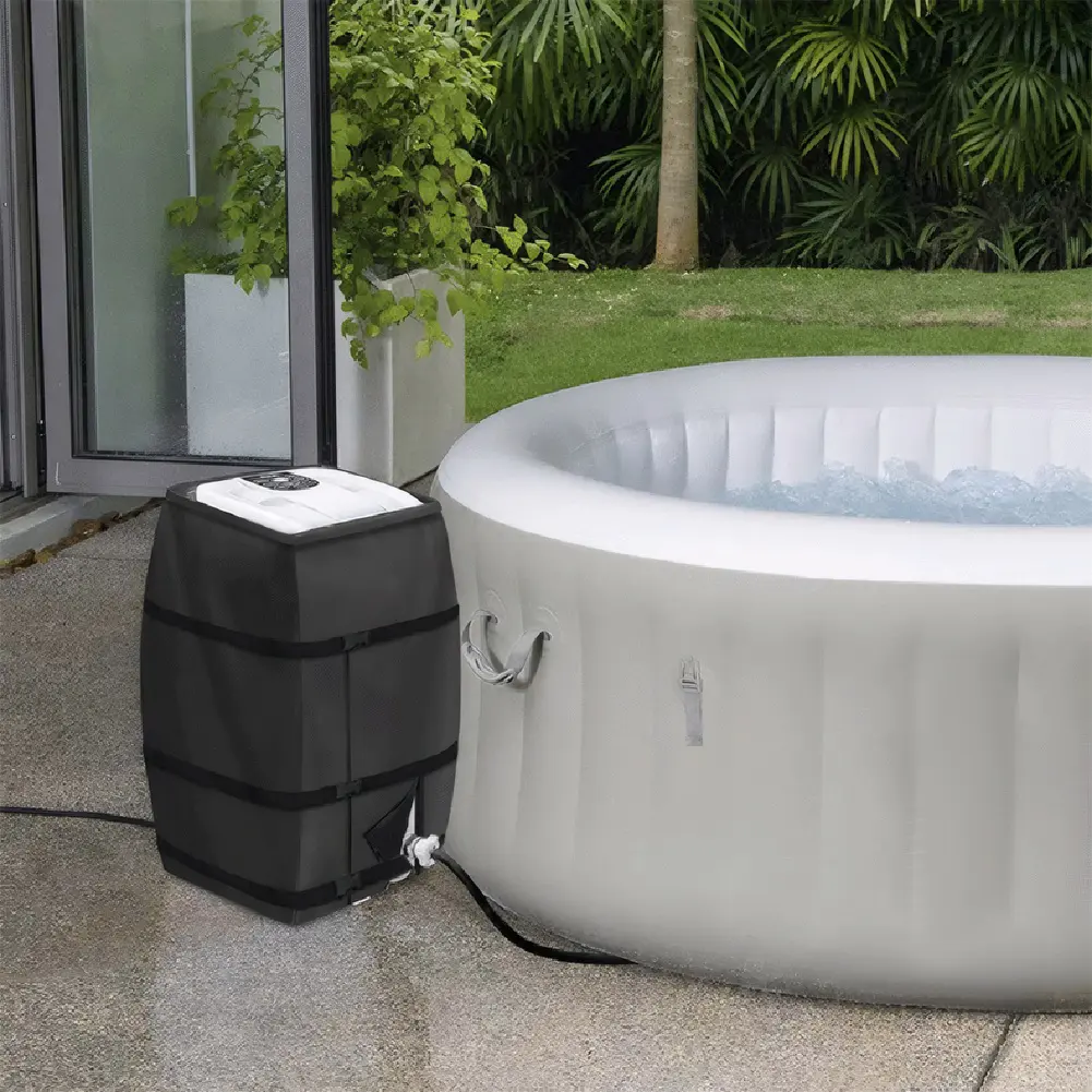 Inflatable Hot Tub Spa Oxford Protection Pump Cover & Zipper Heater Pump Winter Cover for Most Hot Tub Spa Heater Pump on Market