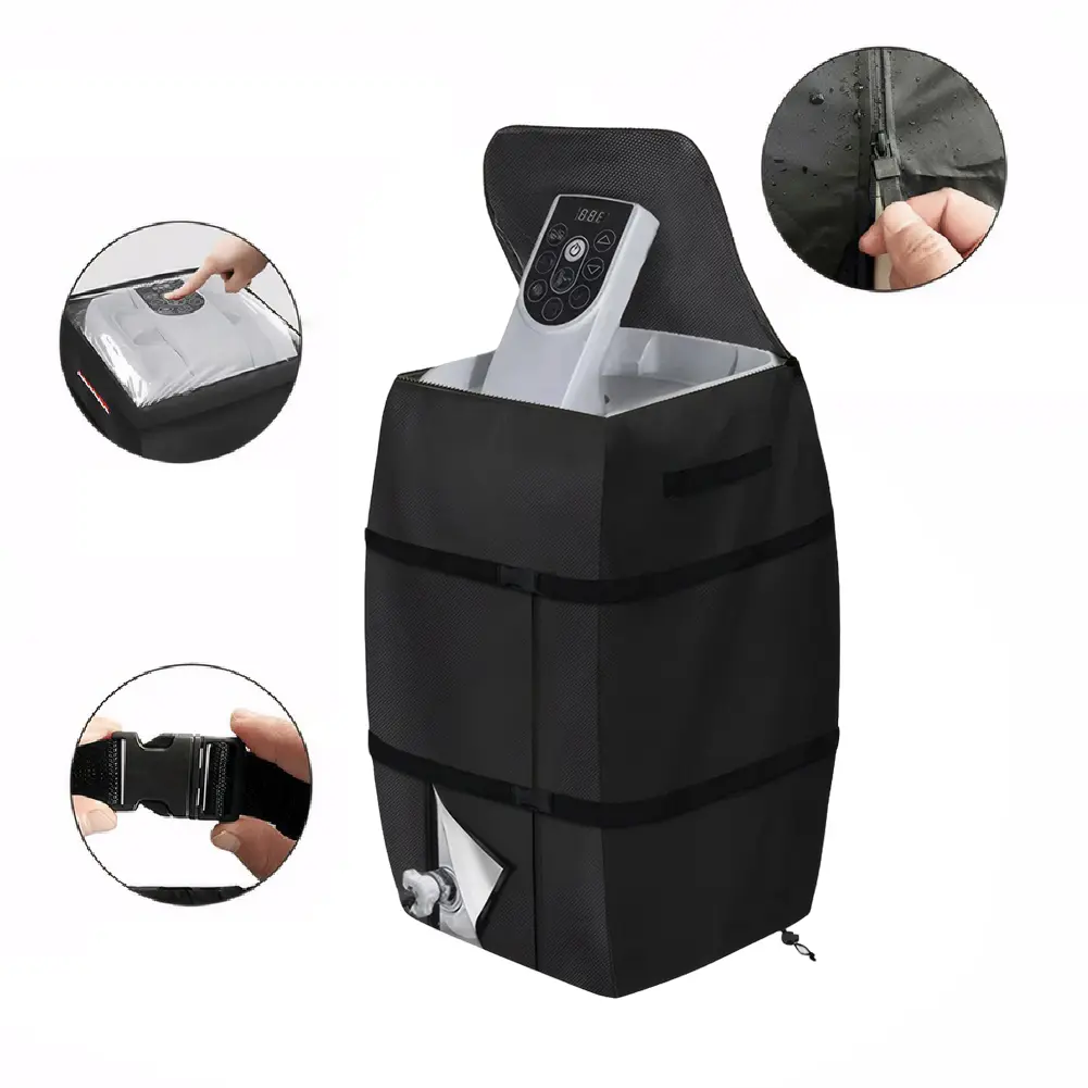 Inflatable Hot Tub Spa Oxford Protection Pump Cover & Zipper Heater Pump Winter Cover for Most Hot Tub Spa Heater Pump on Market