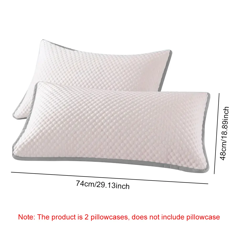 2Pcs Summer Cooling PillowCase 2025 New Washable Ice Silk Cool Pillowcase Soft Breathable Pillow Cover for Bedroom 베개 케이스 침실 용품
