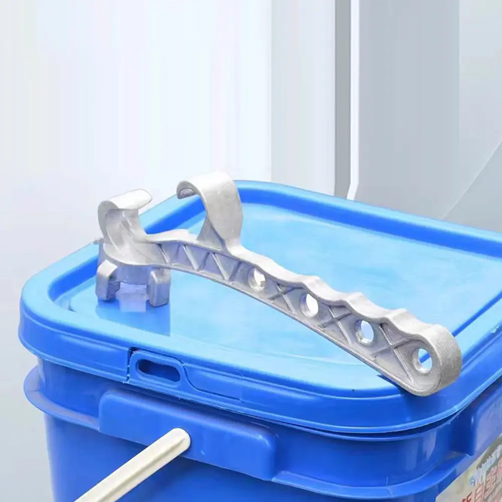 Silver Buckets Lid Wrench Aluminum Alloy Oil Drum Driver Lid Can Opener Honey Beer Bucket Opening Tool for Home Industrial Use