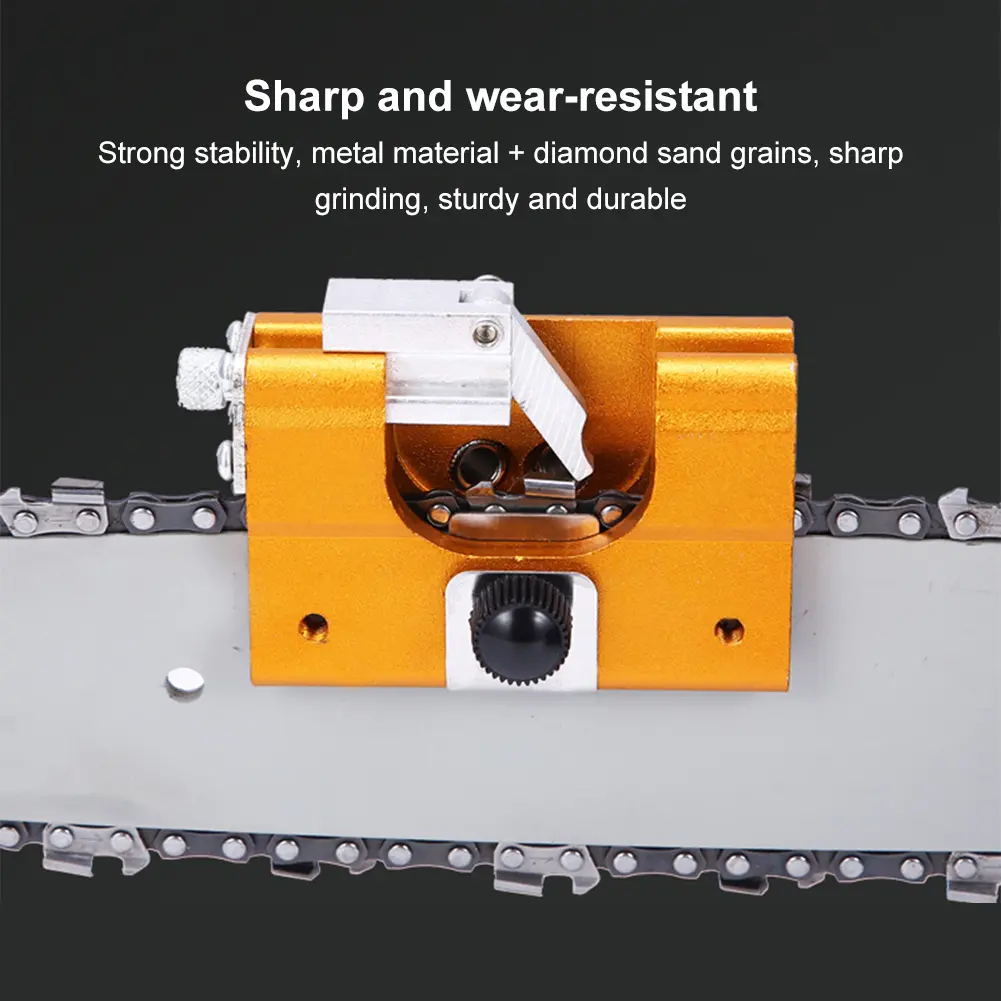 Portable Chainsaw Sharpener Jig Multi-Purpose Chain Saw Drill Grinder Wear Resist Chainsaw Sharpener Kit for Garden Power Tools