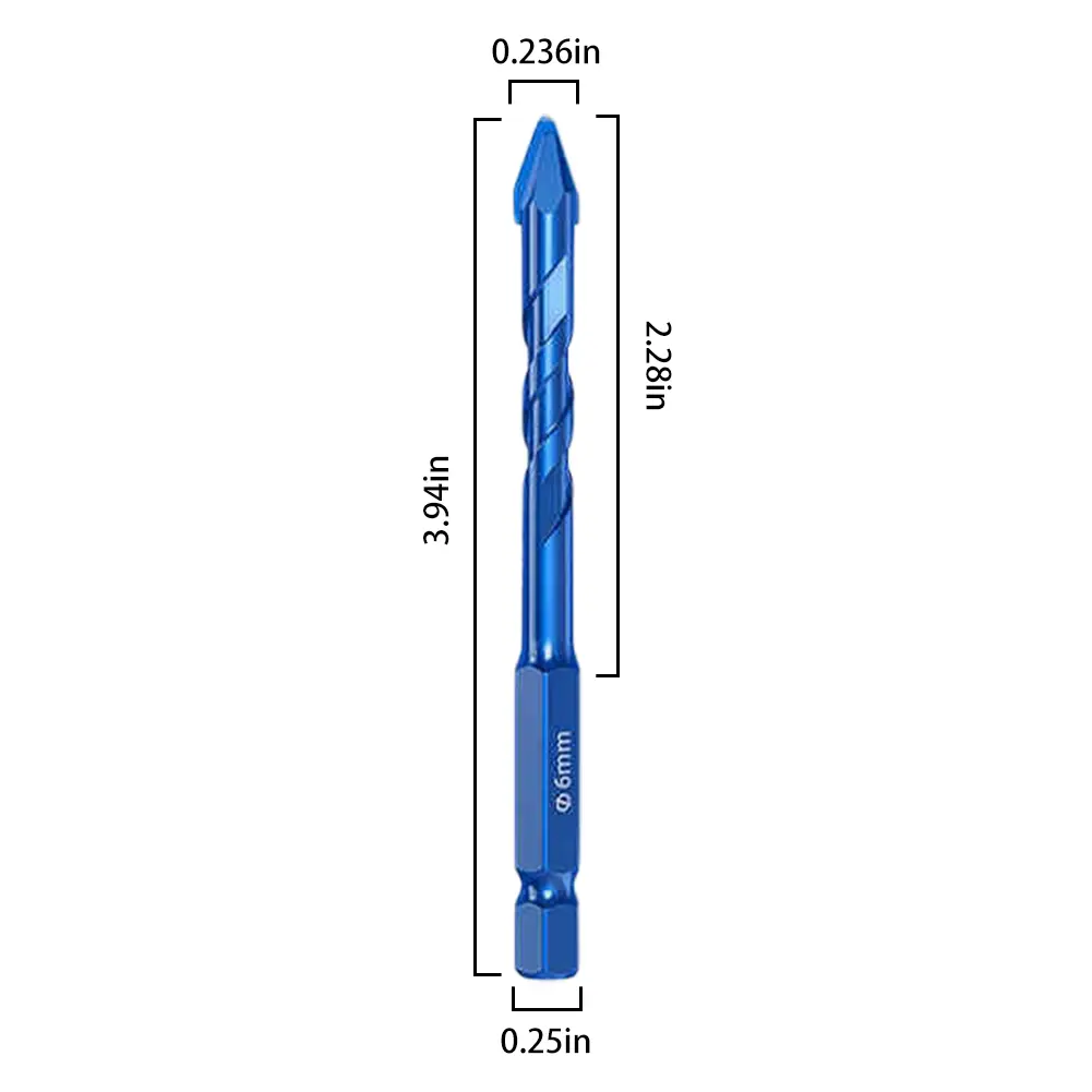 Eccentric Twist Drill Bit 6/8/10/12mm Oblique Head Eccentric Drill Bit High Strength Eccentric Drill Bit for Cement Granite