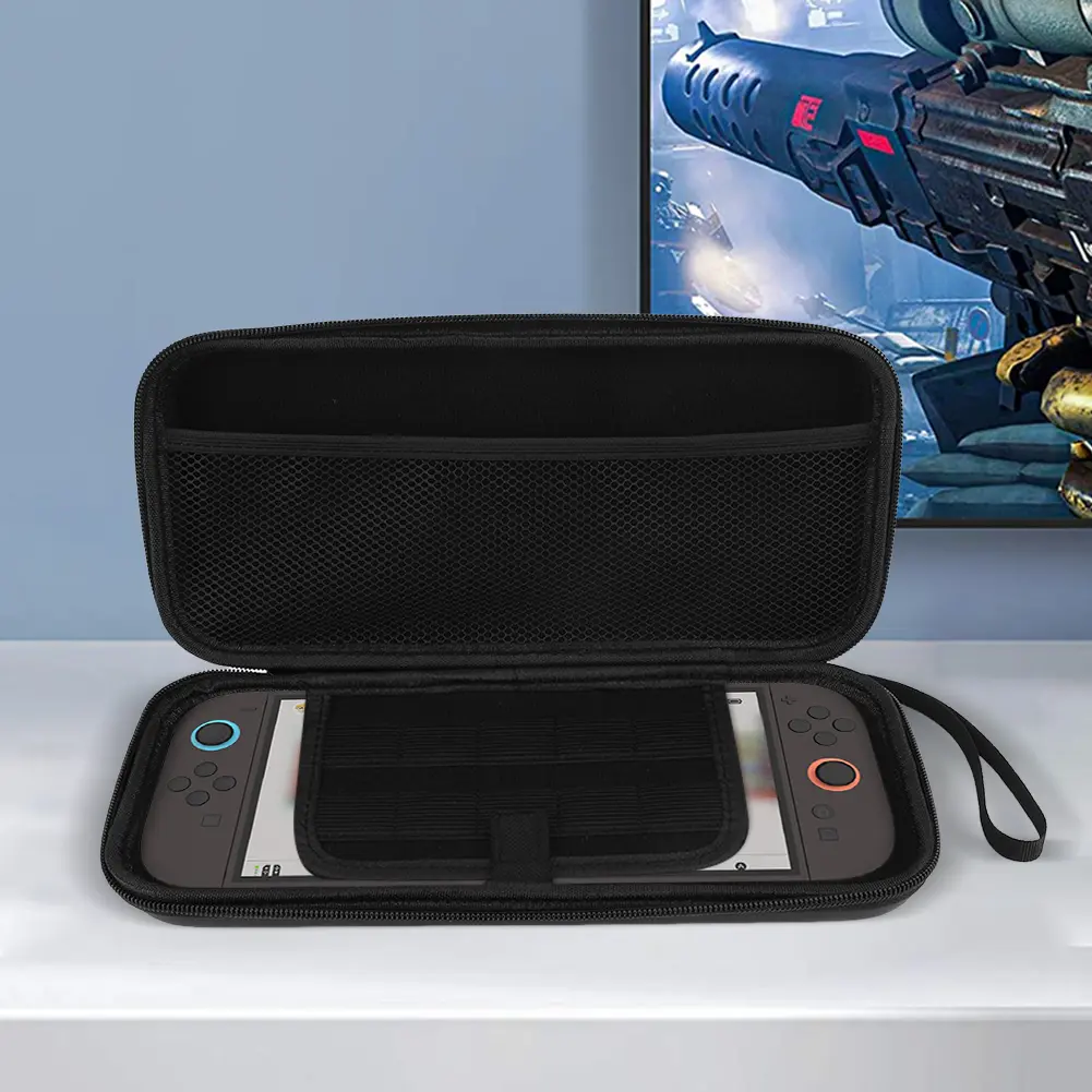 PU Carrying Case for Switch 2 Portable Storage Bag Anti-scratch Zipper Handbag Organizer Bag for Switch 2 Handheld Game Console