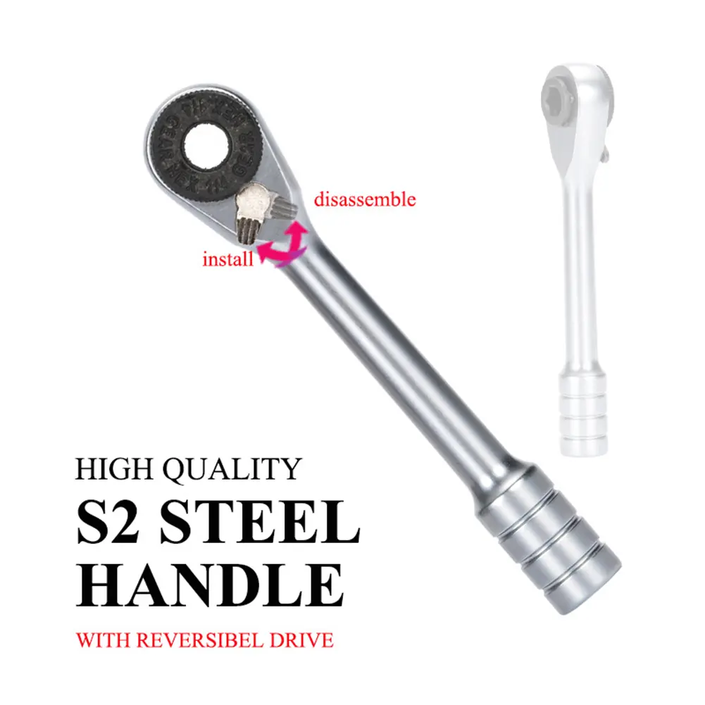 Portable Ratchet Wrench Tool Kit Quick Release Mini Ratchet Wrench Tool Kit Mountain Bike Road Bike Riding Repair Accessories