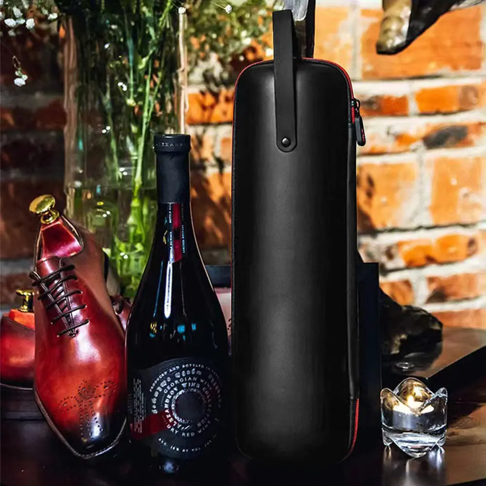 EVA Portable Wine Bag Shockproof Cooler Ice Bags Beer Cooling Bags Single Red Wine Gift Box for Party Travel Wine Travel Carrier