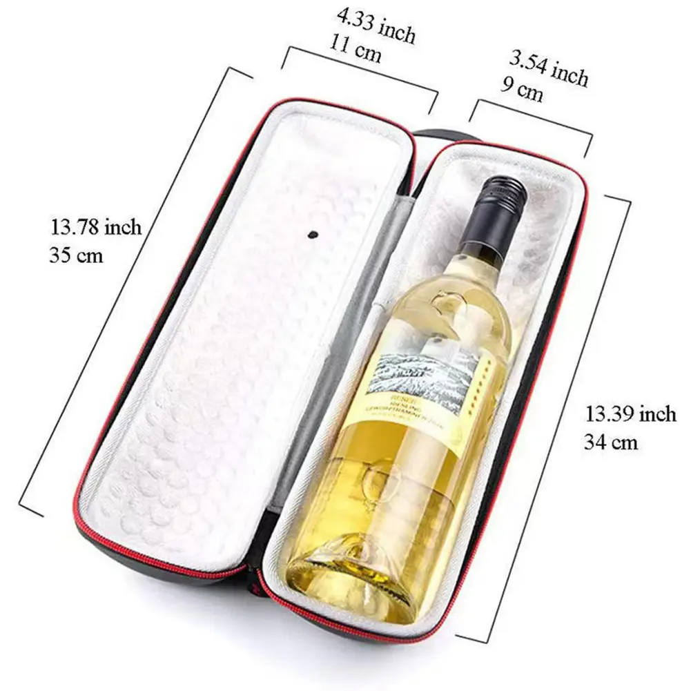 EVA Portable Wine Bag Shockproof Cooler Ice Bags Beer Cooling Bags Single Red Wine Gift Box for Party Travel Wine Travel Carrier