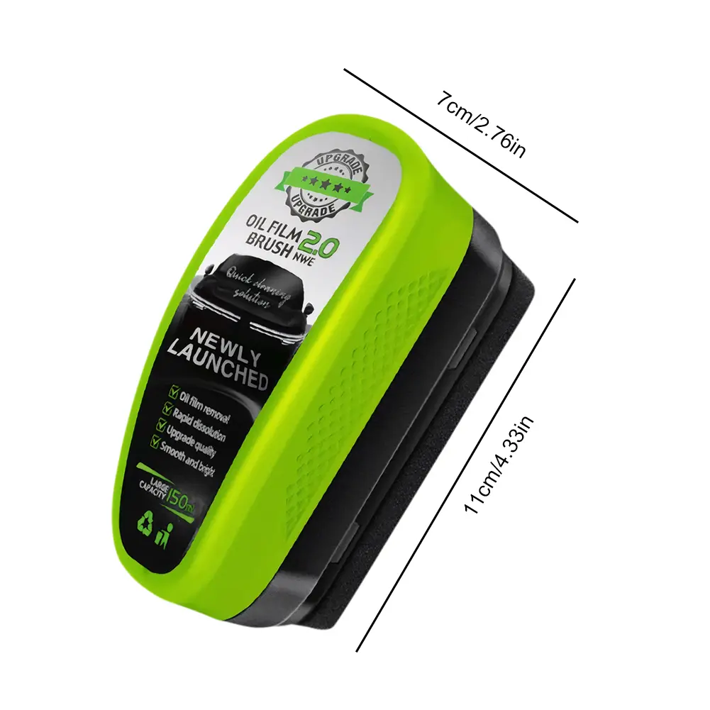 Automotive Oil Film Cleaning Brush Set for Car Care with 150ml Car Glass Cleaner Universal Glass Wipe Board Brush for Windshield