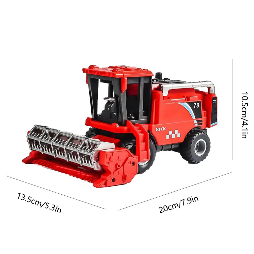 Friction Powered Combine Harvester Farm Toys Friction Powered Cars Farm Trucks Vehicle Tractor for Kids Christmas Birthday Gift