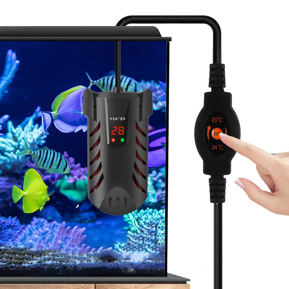 Submersible Fish Tank Heater Digital Display Fish Tank Thermostat Fish Tank Explosion-Proof Heating Rod Constant Temperature