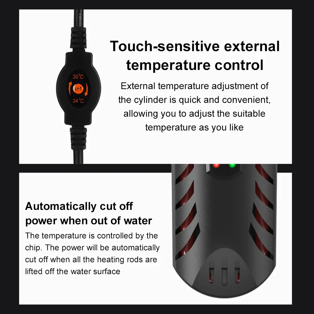 Submersible Fish Tank Heater Digital Display Fish Tank Thermostat Fish Tank Explosion-Proof Heating Rod Constant Temperature