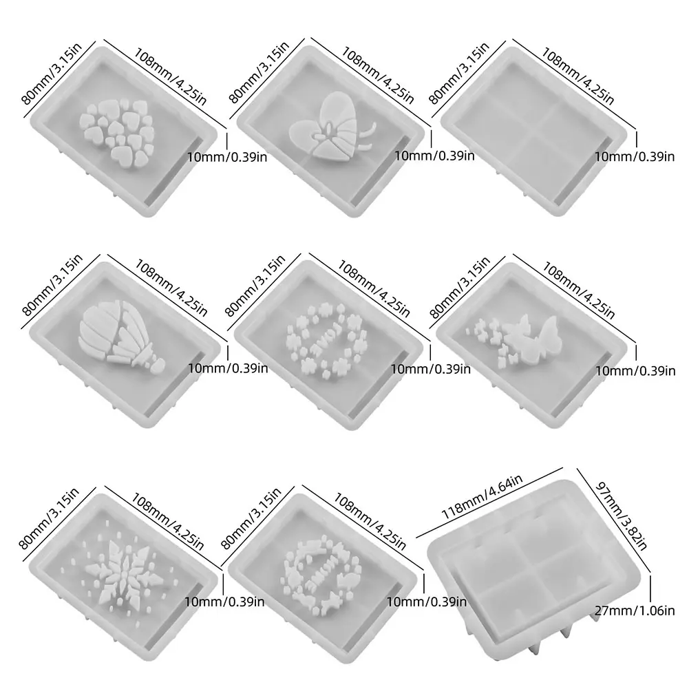 Silicone Storage Box Mould Hollow Out Storage Case Mold DIY Case Cement Mold Non Stick Rectangular Casting Mould for Home Decor