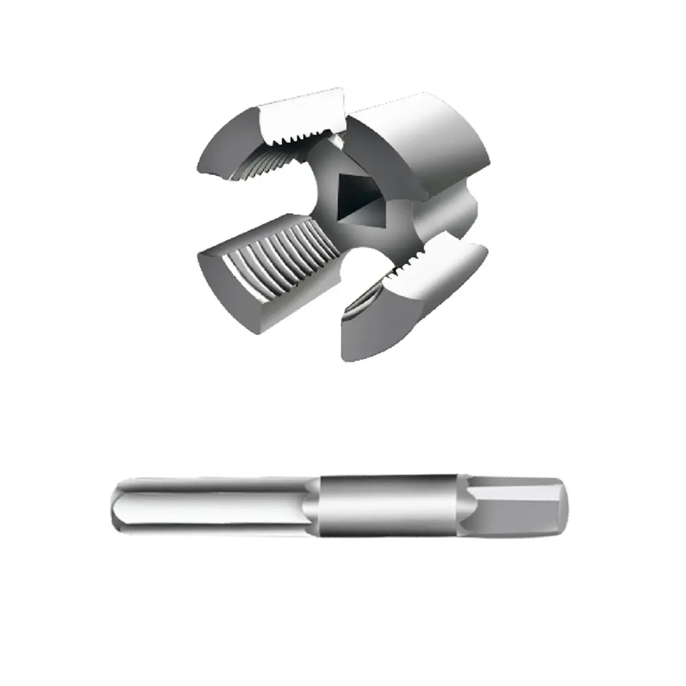 Integrated Pipe Thread Cutting Tool 1/2 3/4 Inch PVC Pipe Threader Pipe Threading Tool Electric Drill Compatible for Home Repair