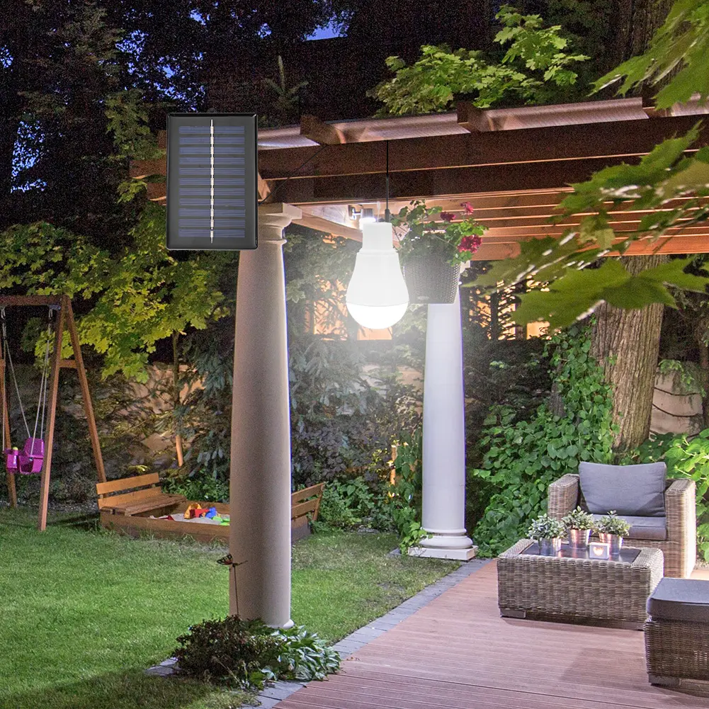 15W 300LM Low Power Consumption LED Bulbs Portable Solar Energy Power Lamps USB Rechargeable Long Life Outdoor Lighting