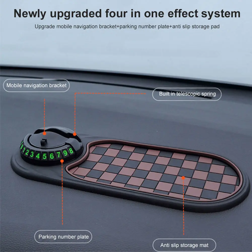 Multifunction Car Dash Mat Anti Slip Rug Dashboard Cell Phone Holder Silicone Dashboard Car Pad Mat for Car