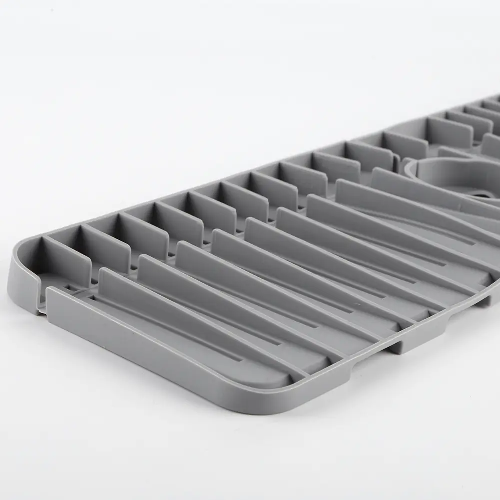 Silicone Sink Splash Guard Quick Dry Drip Catcher Tray Multi-Purpose Water Catcher Mat Water Drainer Mat for Kitchen Bathroom