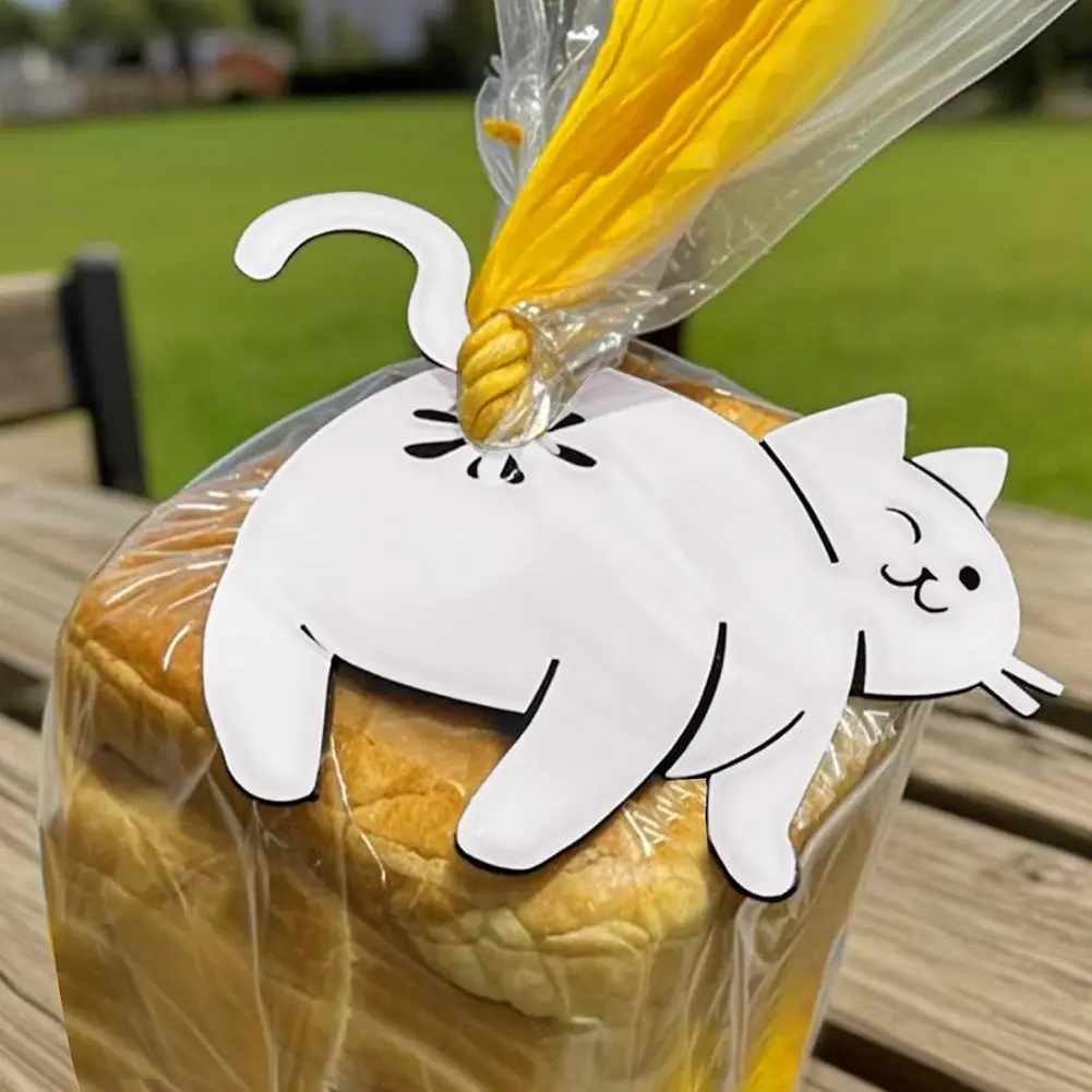 Cat Shaped Snack Bag Clips Novelty Kitchen Gadget Funny 3D Printed Bag Holder Cat Butt Food Package Clamp for Food Storage