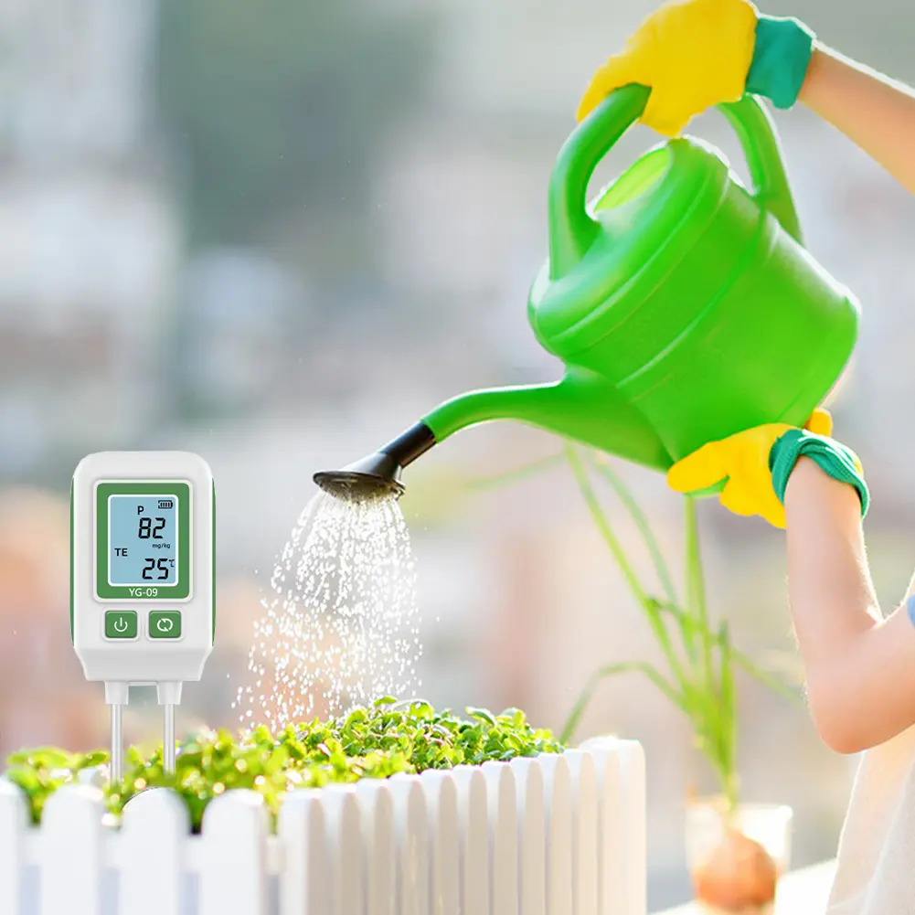Soil NPK Analyser Meter 0-1999mg/kg Dual Needle Nitrogen Phosphorus Potassium Detector Fertility Tester for Garden Farm