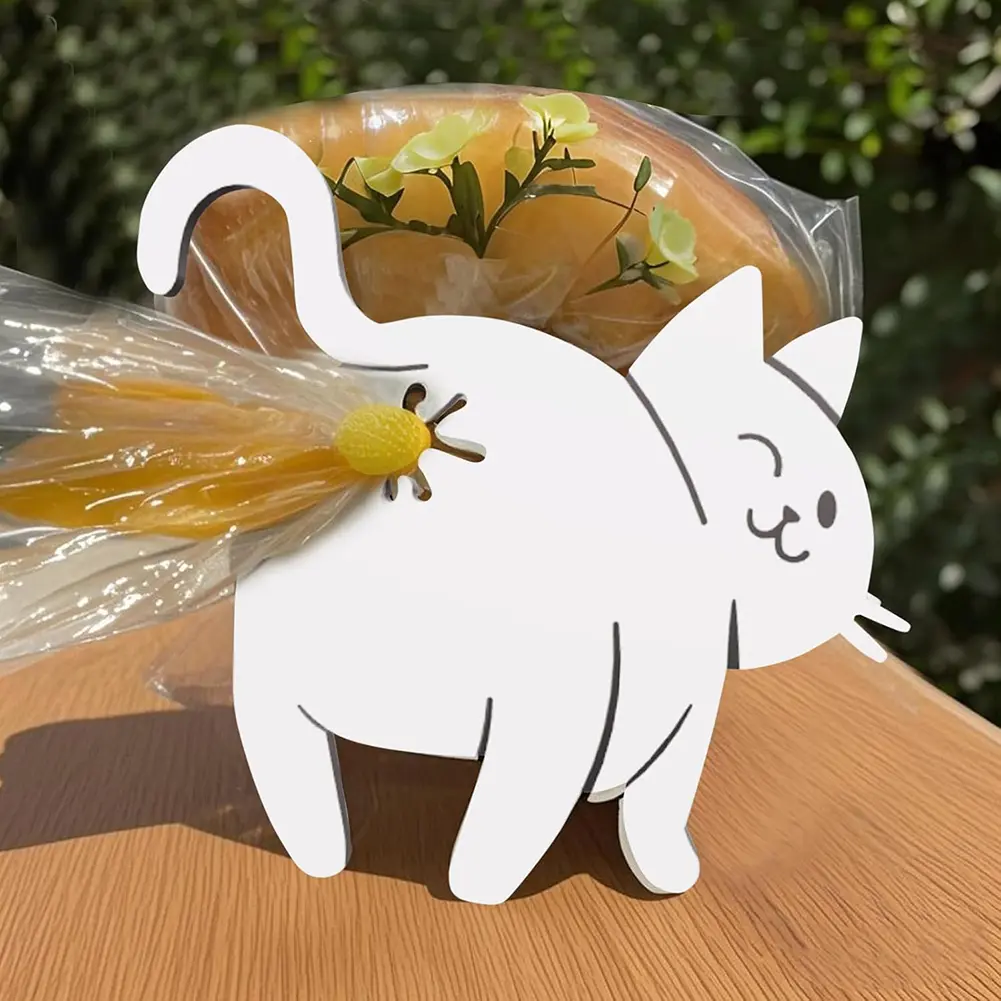 Cat Shaped Snack Bag Clips Novelty Kitchen Gadget Funny 3D Printed Bag Holder Cat Butt Food Package Clamp for Food Storage