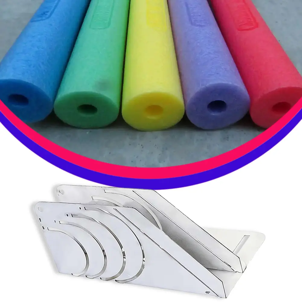 Pipe Cutting Guide Foam Pipe Cutter Tool High-Precision 45° Cutting Fixture 4 Arc Size Pipe Cutter Guide Copper Pipe Insulation