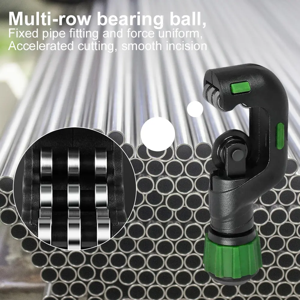 Tube Cutter 5- 50mm Rotary Pipe Cutter with Deburring Tool Pipe Cutting Machine Retractable for Aluminum/Stainless Steel Tube