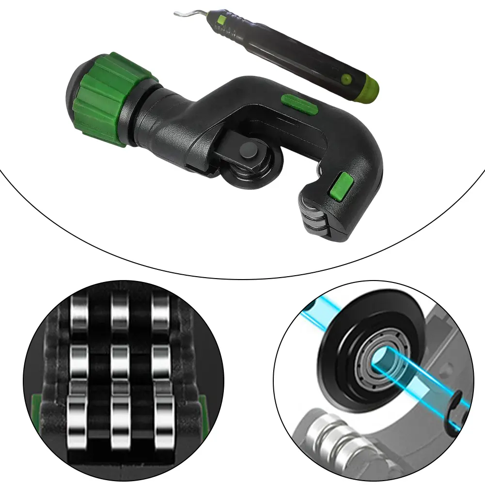 Tube Cutter 5- 50mm Rotary Pipe Cutter with Deburring Tool Pipe Cutting Machine Retractable for Aluminum/Stainless Steel Tube