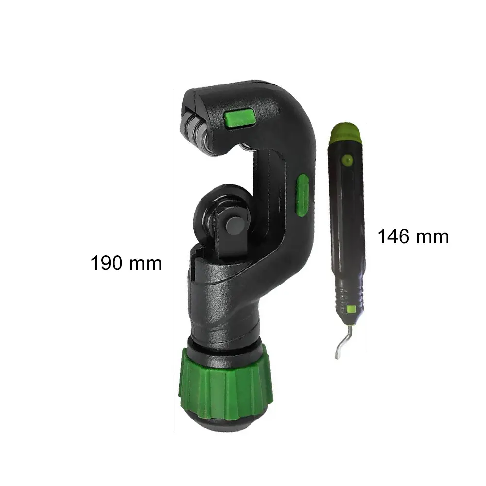Tube Cutter 5- 50mm Rotary Pipe Cutter with Deburring Tool Pipe Cutting Machine Retractable for Aluminum/Stainless Steel Tube