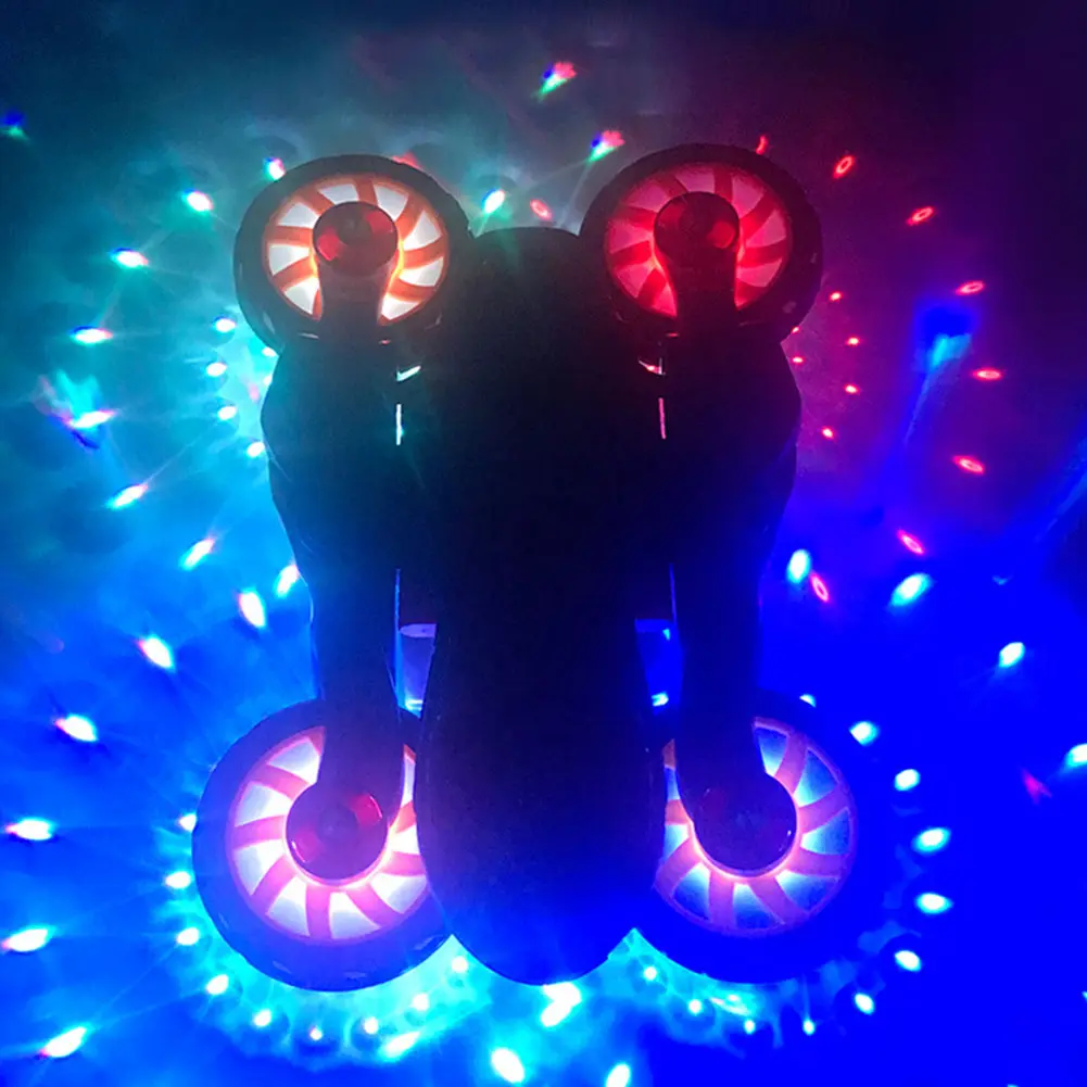 Electric Deformation Motorcycle Toy with LED Light and Music 360° Rotation Transforming Motorcycle for Children Kid Toddler