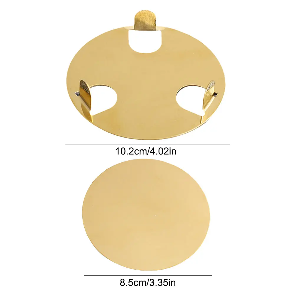 6Pcs Stainless Steel Coasters Gold Cup Coasters Set with Holder Round Cup Coasters Non Slip Heat-Resisitant Metal Cup Coasters