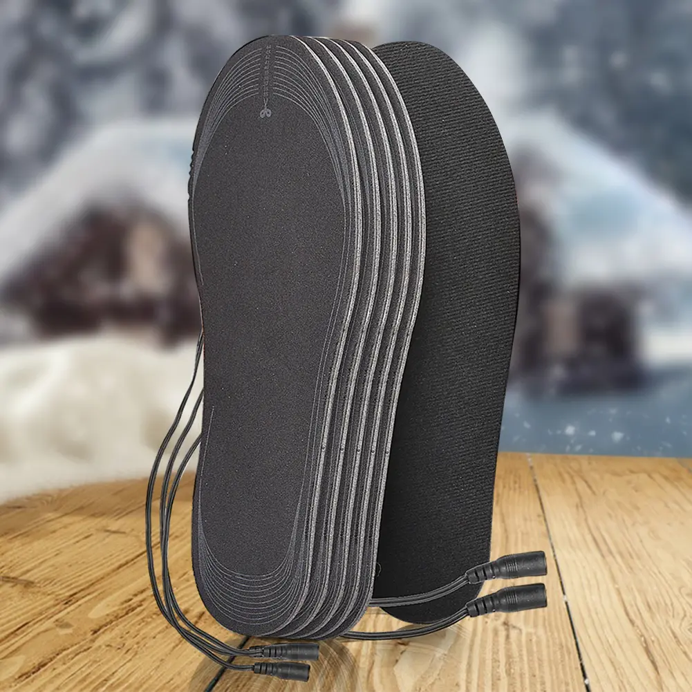USB Heated Shoe Insoles Electric Heated Shoes Pad Cuttable Foot Warming Pad Washable Electric Heated Insoles for Men Women