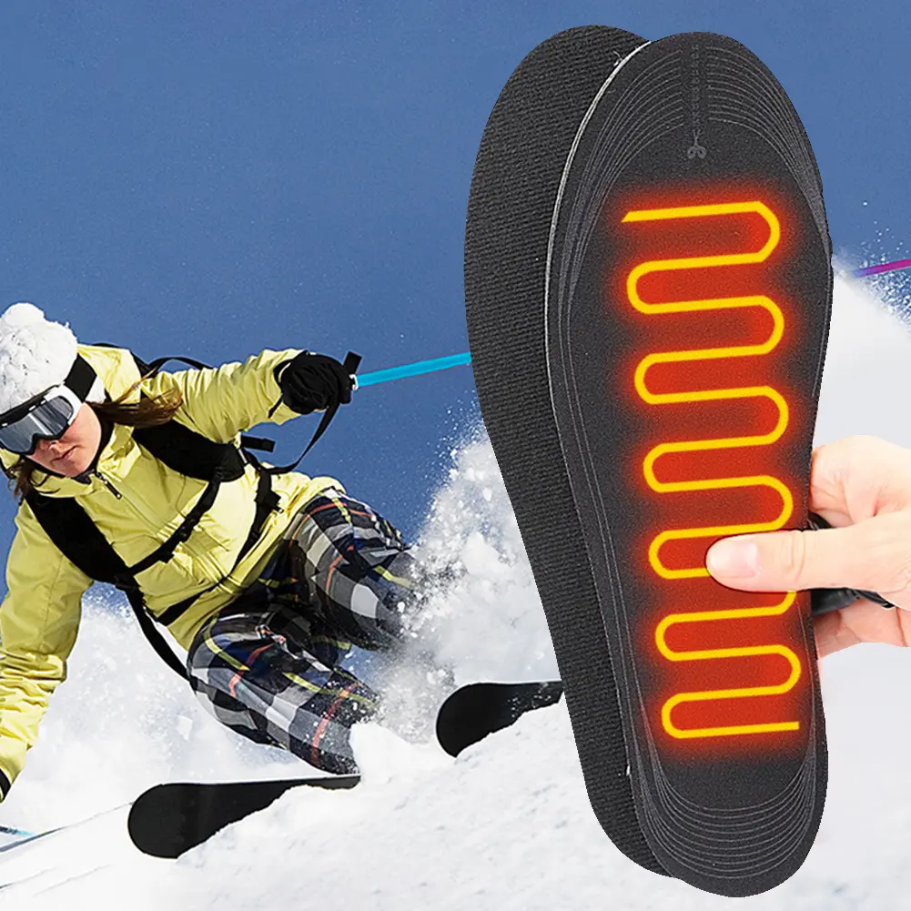 USB Heated Shoe Insoles Electric Heated Shoes Pad Cuttable Foot Warming Pad Washable Electric Heated Insoles for Men Women